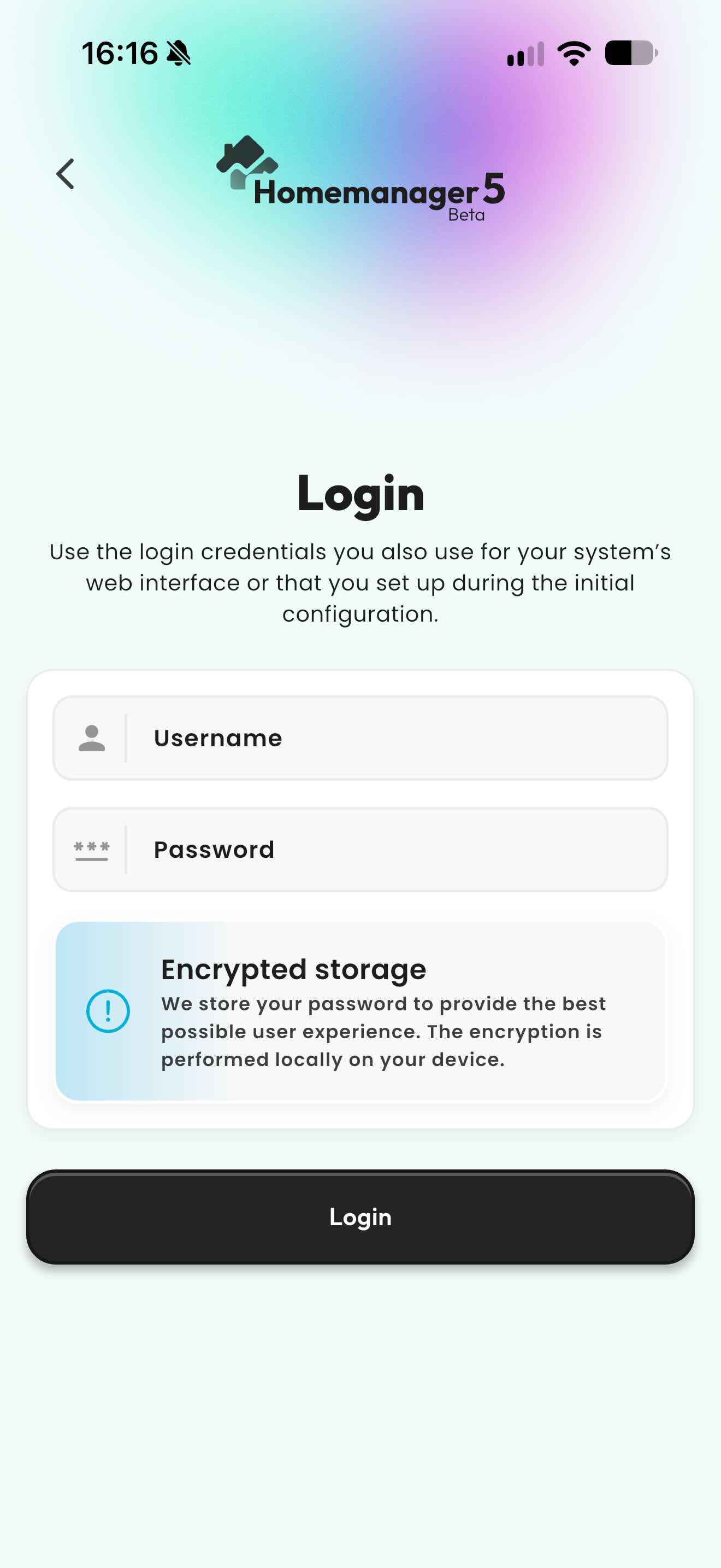 Logging in to an existing instance in Homemanager